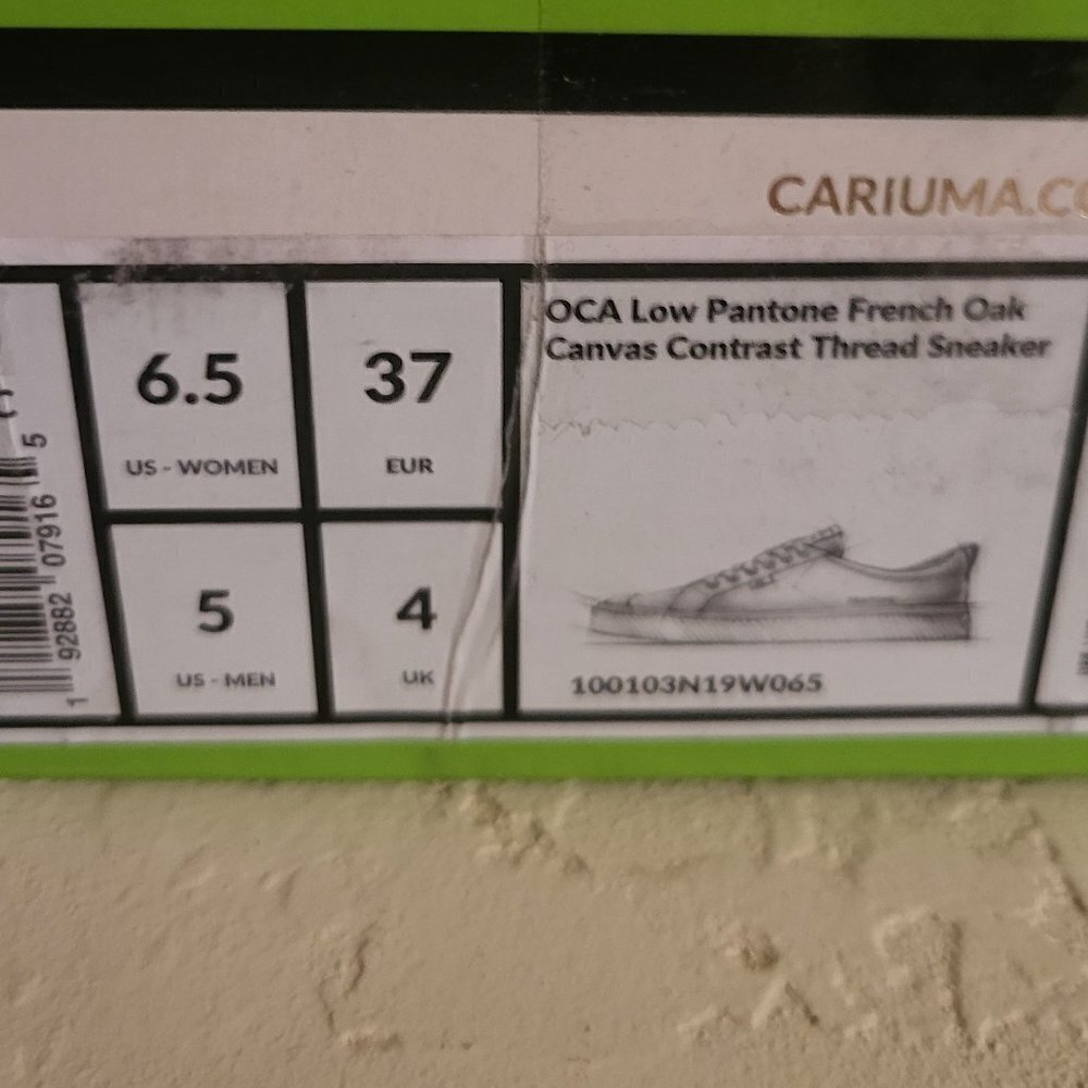 Cariuma x Pantone Sneakers OCA Low Top Beige Canvas Casual UNISEX Sz 6.5 NWT - Picture 10 of 10